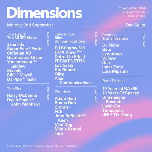 Detroit In Effect at "Dimensions Festival" @ The Garden Resort (Tisno-Croatia) - 2 September 2024