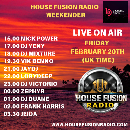 House Fusion Radio "Midnight Vibes #74" Friday, Feb. 20th, '26