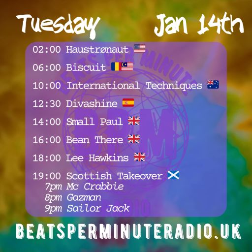 Biscuit- Tuesday Drum and Bass Crunch-Live on Beats Per Minute Radio 14.1.2024