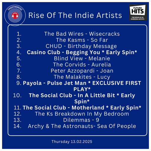 Rise Of The Indie Artists 13.2.25 #112