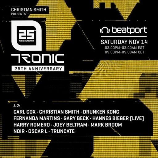Gary Beck at Tronic 25th Anniversary (New York) Livestream - 14 November 2020