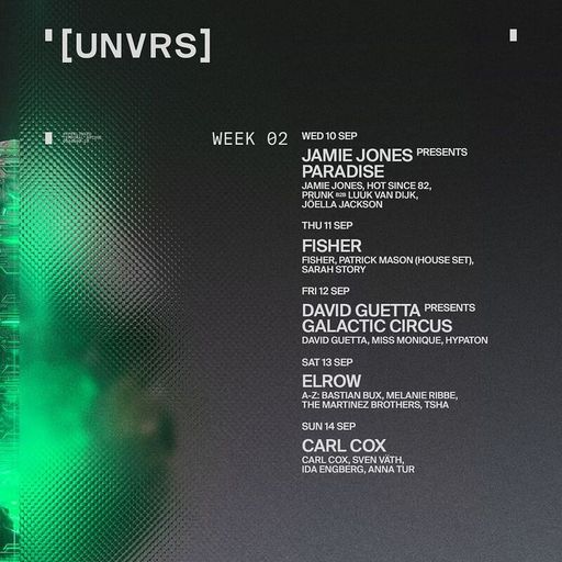 Carl Cox (Special Vinyl Set) at UNVRS (San Rafael-Ibiza) - 14 September 2025