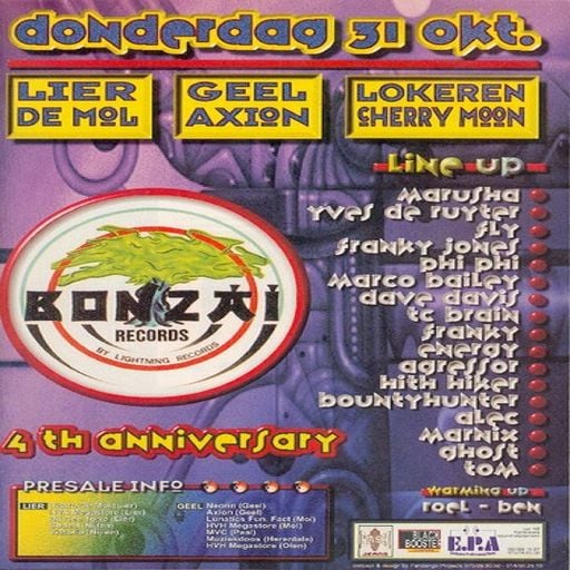 The Fly & Energy at "4th Anniversary Bonzai Records" at Cherry Moon (Lokeren) - 31 October 1996