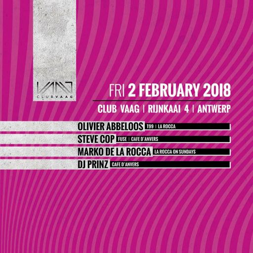 Steve Cop at "The Story Of House" @ Club Vaag (Antwerpen - Belgium) - 2 February 2018