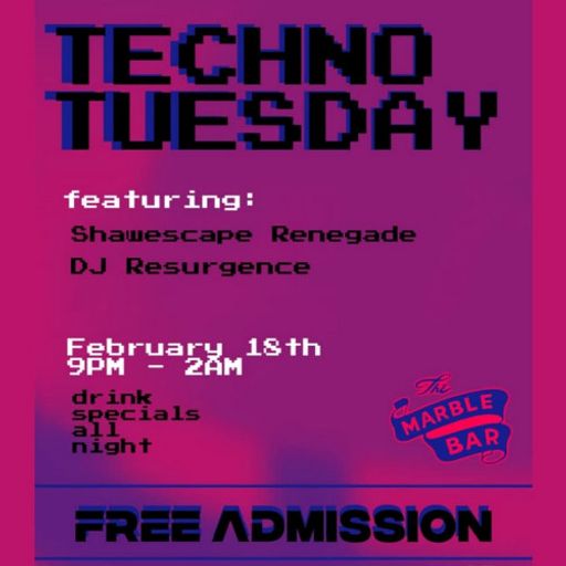 DJ Resurgence at "Techno Tuesday" @ Marble Bar (Detroit-USA) - 18 February 2025
