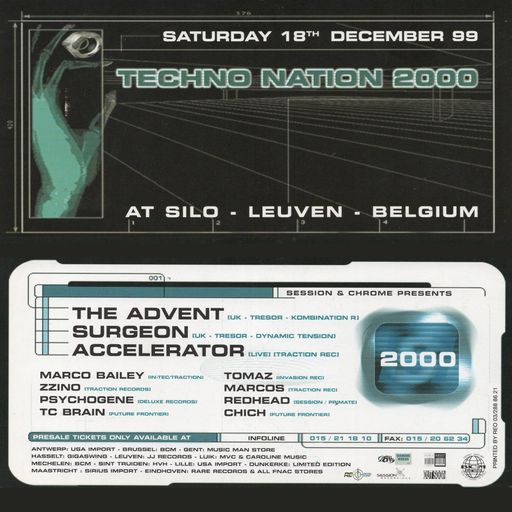 The Advent at "Techno Nation 2000" @ Silo (Leuven - Belgium) - 18 December 1999
