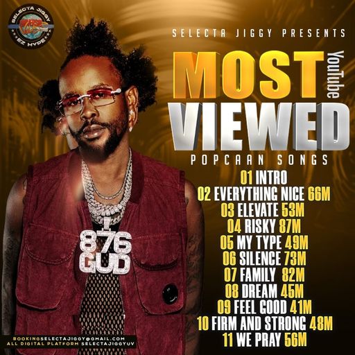 Dancehall Mix 2025, Most Youtube Viewed, Popcaan (With Imeru Tafari, Davido n Dre Island)