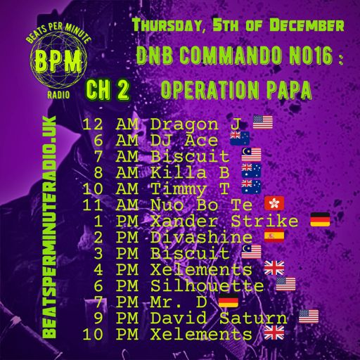 Biscuit- Drum And Bass Commando 16- Operation Papa- Part 1-Live on Beats Per Minute Radio 2-5.12.'24