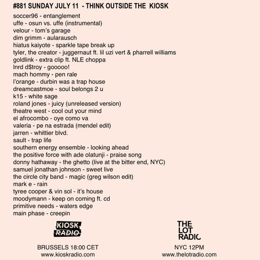 #881 (KIOSK RADIO) NEW VELOUR | DIM GRIMM | GOLDLINK | MARK E | PRIMITIVE NEEDS | JARREN | ...