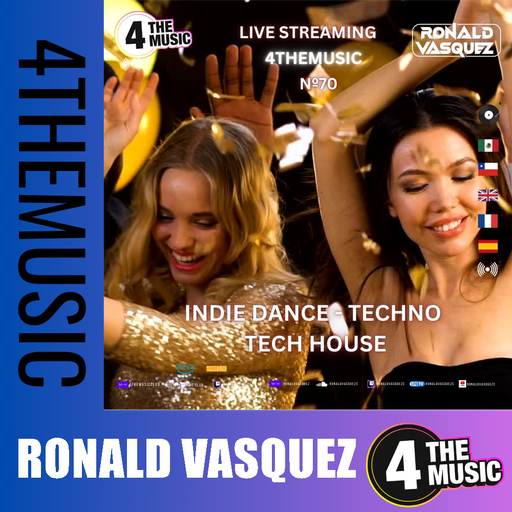 Ronald Vasquez on 4TheMusic - SHOW 70 -- Indie dance -  Techno peaktime  Techhouse