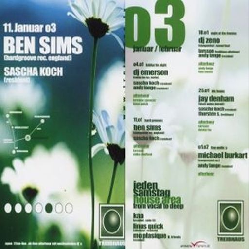 Ben Sims at Treibhaus (Meilenhofen - Germany) - 11 January 2003