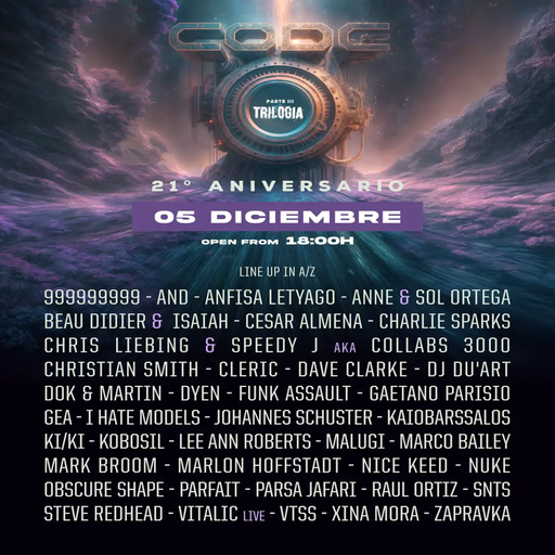 Collabs 3000 (Speedy J & Chris Liebing) at "CODE" @ Fabrik (Madrid-Spain) - 5 December 2024