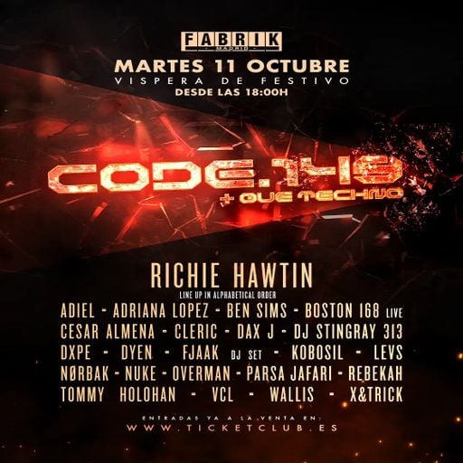 Richie Hawtin at "CODE.149" @ Fabrik (Madrid - Spain) - 11 October 2022