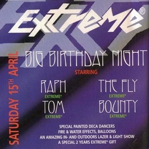 DJ Tom at "2 Years Birthday Weekend" @ Extreme (Affligem - Belgium) - 15 April 1995