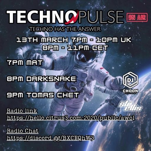Dj Tomas Chet - Techno Pulse on Awol radio 2024.03.13