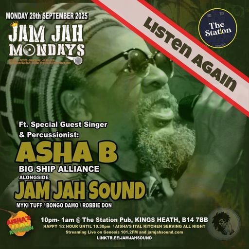 Jam Jah Mondays - 29th Sept 25 ft. Asha B