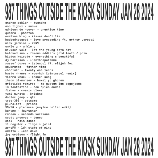 987 NEW HIATUS KAIYOTE | TIERRA WHACK | 30/70 | EDETTO | XL REGULAR | BRUISER WOLF | PLURALIST