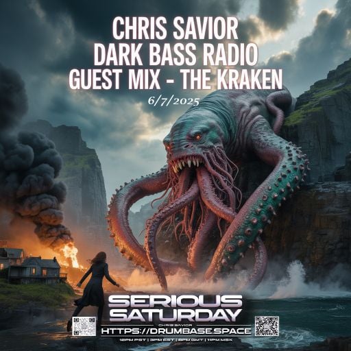 Dark Bass Radio - Chris Savior LIVE - Guest Mix The Kraken