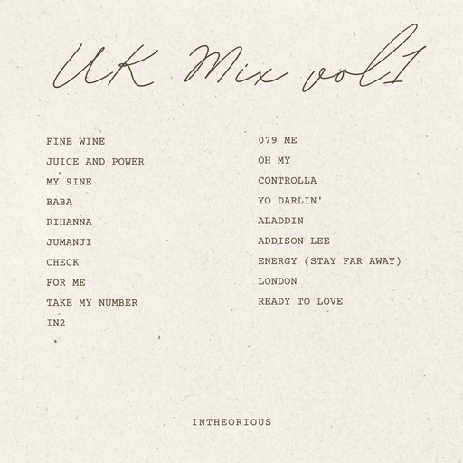 UK Vibes Vol 1 - Intheorious - October 2024