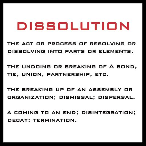 Dissolution