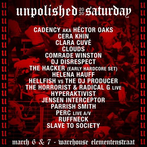 The Hacker (oldschool set) at "Unpolished" @ Warehouse Elementenstraat (Amsterdam-NL) - 7 March 2020