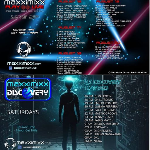 MaxxiMixx Play Live Aug. 16th, Discovery Aug. 19th, '23