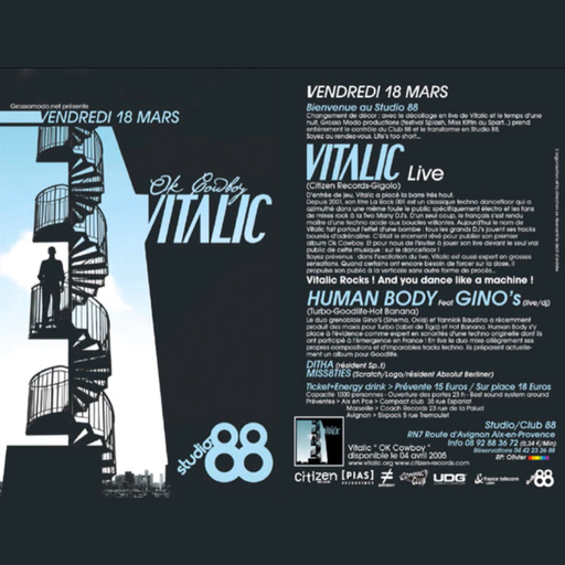Vitalic LIVE at "OK Cowboy CD Release Party" @ Studio88 (Aix-en-Provence - France) - 18 March 2005