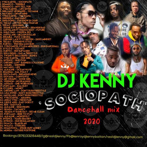 DJ Kenny - Sociopath (Dancehall Mix 2020 Ft Vybz Kartel, Ding Dong, Teejay, Jafrass, Likkle Vybz)
