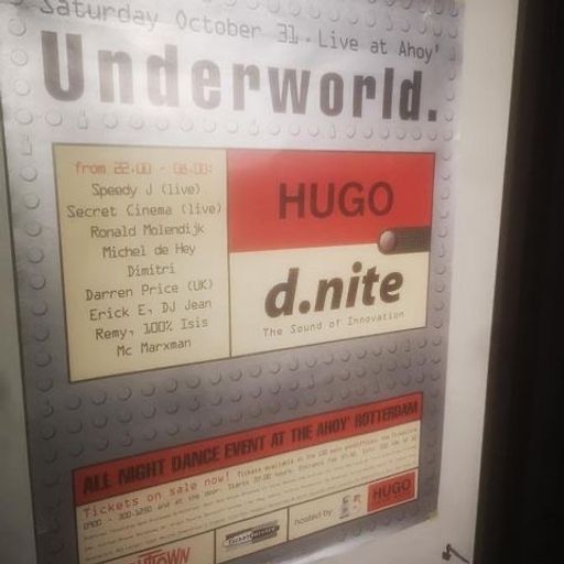 Underworld LIVE at "Hugo D. Nite - The Sound Of Innovation" @ Ahoy (Rotterdam) - 31 October 1998