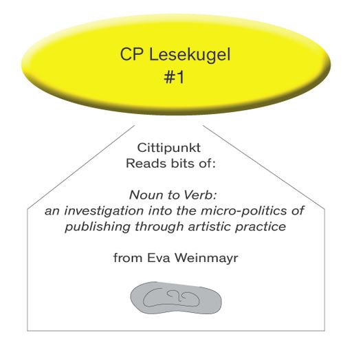 CITTIPUNKT Radio – CP Lesekugel #1: Cittipunkt reads: Eva Weinmayr’s “Noun to Verb” 05.07.2023