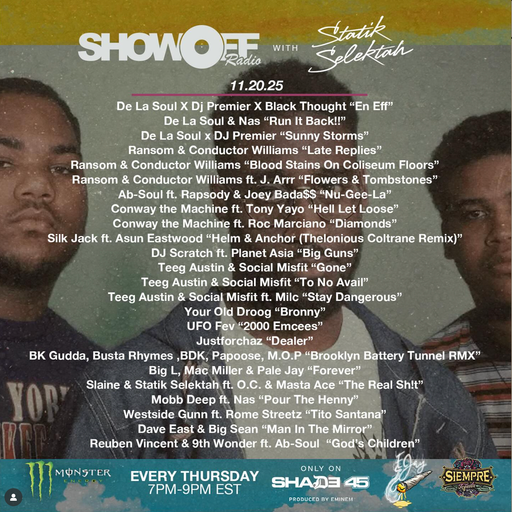 DJ Statik Selektah - Showoff Radio (SXM Shade45) - 2025.11.20