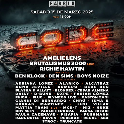 Ben Sims vs Adriana Lopez at "Tribology x CODE 166" @ Fabrik (Madrid-Spain) - 15 March 2025