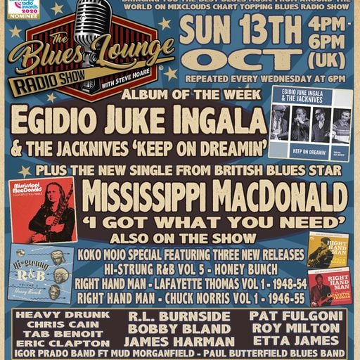 The Blues Lounge 13th Oct 2024 Album of the Week Edigio Juke Ingala 'Keep On Dreamin'