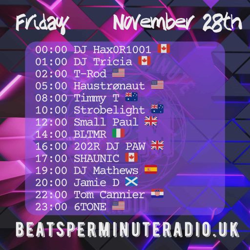BPM Radio, Friday 29th/11/25