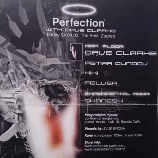 Dave Clarke at "Perfection" @ The Best (Zagreb-Croatia) - 4 April 2003