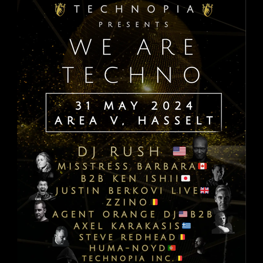 Misstress Barbara B2B Ken Ishii at "Technopia" @ Area V (Hasselt-Belgium) - 31 May 2024