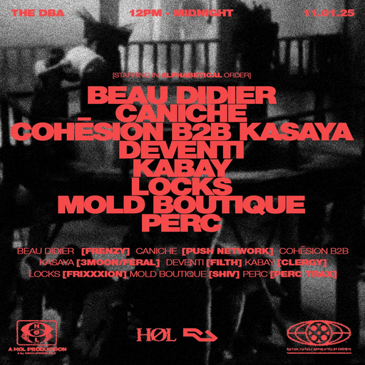 Perc at "HØL" @ The DBA (Manchester-UK) - 11 January 2025