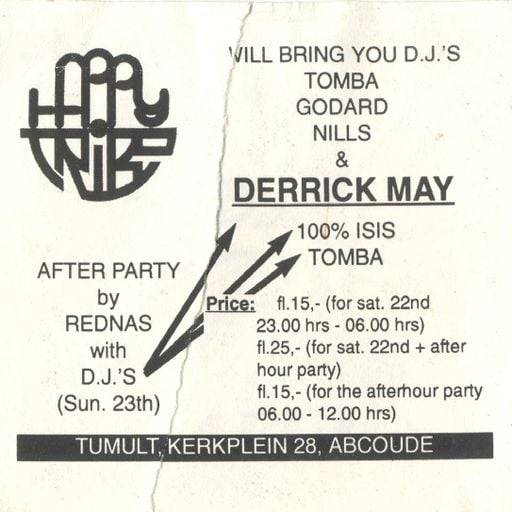 Derrick May at "Happy Tribe" @ Tumult (Abcoude - NL) - 22 January 1994