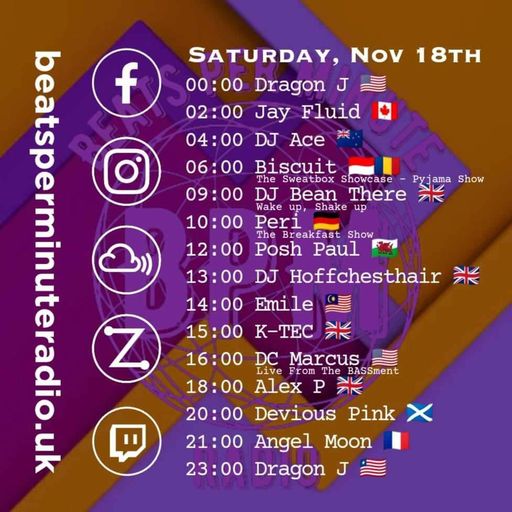 Biscuit-Saturday Pajama Show-Live on Beats Per Minute Radio 18.11.2023