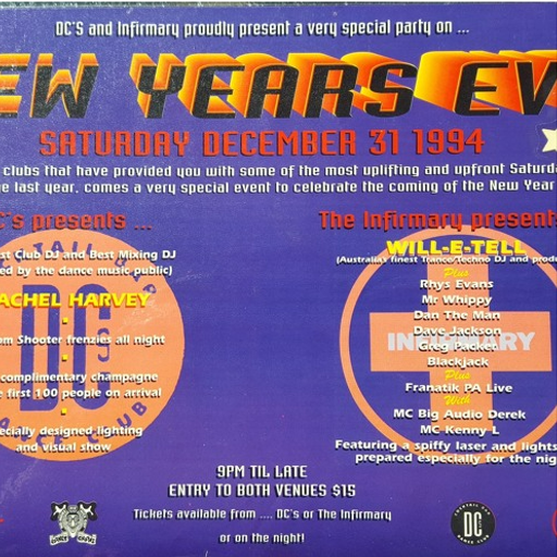 Will-E-Tell at "New Years Eve" @ The Infirmary (Perth-Australia) - 31 December 1994