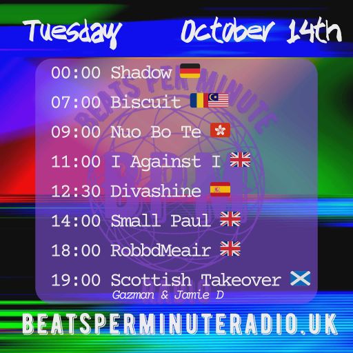 Biscuit- Tuesday Drum and Bass Crunch- Live on Beats Per Minute Radio-21.10.2025