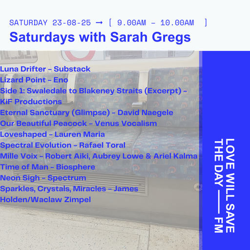 2025-08-23 Saturdays with Sarah Gregs
