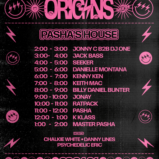 Live From Pasha's House - Pasha Kenny Ken Billy Bunter Jonay RatPack - Origins @ Eutopia Warehouse