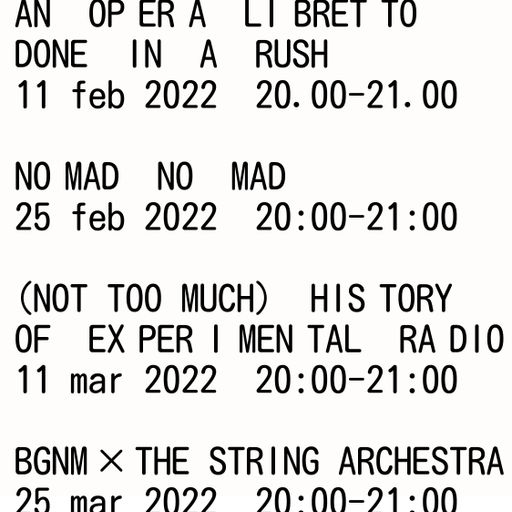 Cashmere Specials x BGNM: The String Archestra 25.03.2022