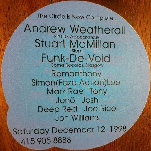 Romanthony at "7 Year Anniversary" @ The Gathering (San Francisco - USA) - 12 December 1998