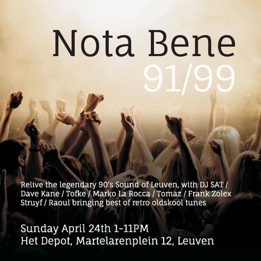 Tomaz at "Nota Bene Reunion 91/99" @ Het Depot (Leuven) - 24 April 2016