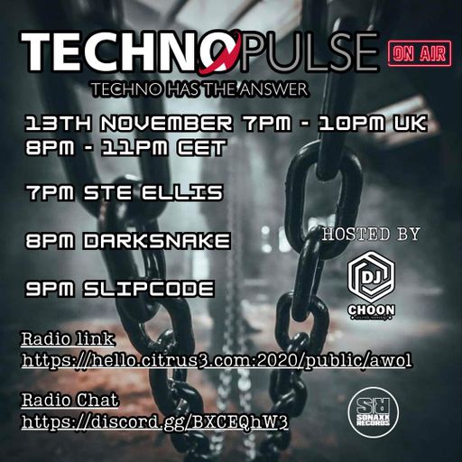 Darksnake Special Hard Techno "Techno Pulse Exclusive Set 17" AWOL Radio 13.11.2023