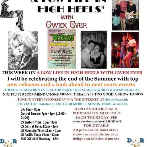 A LOW LIFE IN HIGH HEELS WITH GWEN EVER RADIO SHOW 17TH OCTOBER 2018 EDITION