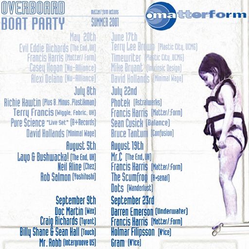 David Hollands at "Overboard Boat Party" @ Paddlewheel Queen (New York-USA) - 17 June 2001