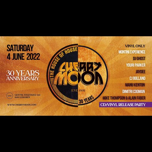 Youri Parker at "30 Years Anniversary - Vinyl Only" @ Cherry Moon (Lokeren - Belgium) - 4 June 2022